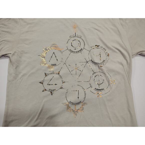 Harry Potter Deathly Hallows Gray Black Hooded Sweatshirt Wizarding World Small - Picture 2 of 12